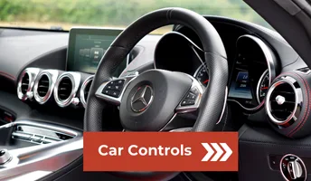 Car dashboard and steering wheel controls