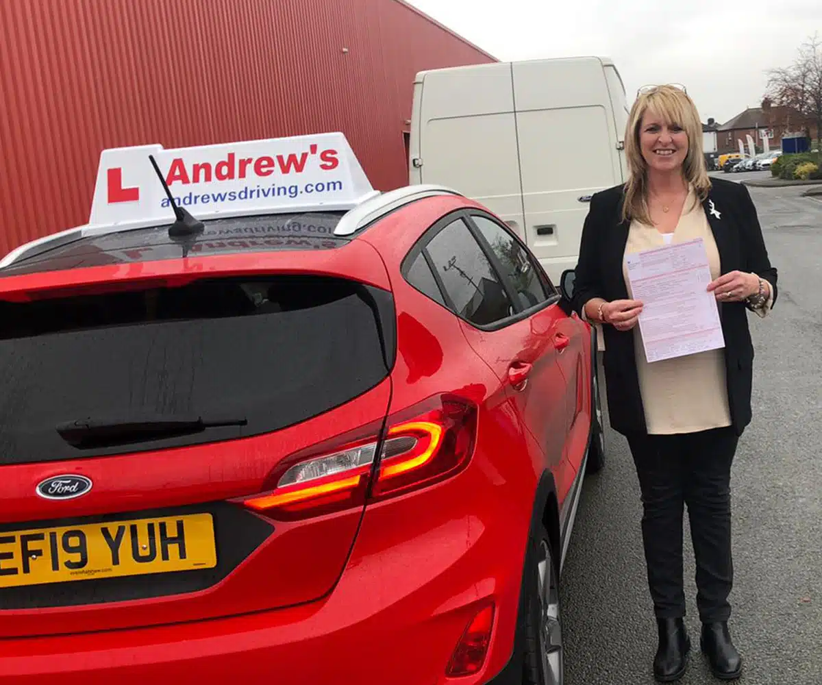 Caroline in Rhyl after passing her final ADI Part 3 test