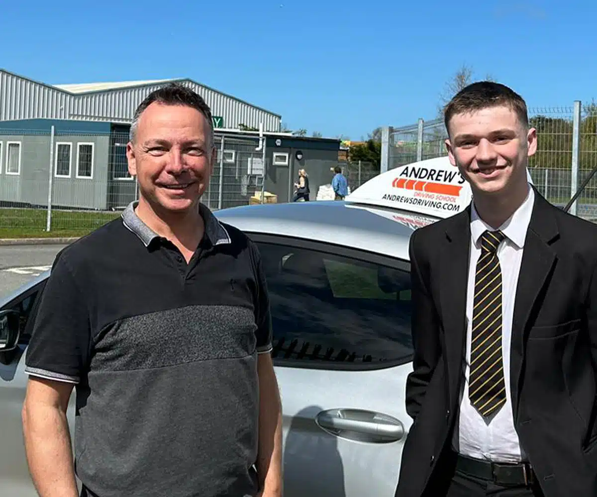 Chris outside Bangor Driving Test Centre after passing ADI Part 3