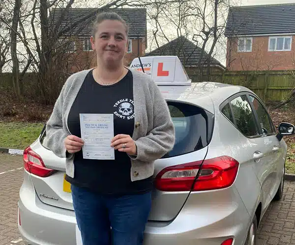 Harley in Wrexham Driving Test Centre Car park