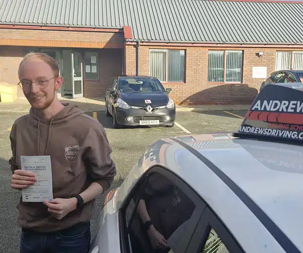 New driver in Rhyl Driving test Centre Car Park