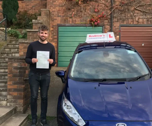 Paul Morris celebrating an ADI Part 3 pass