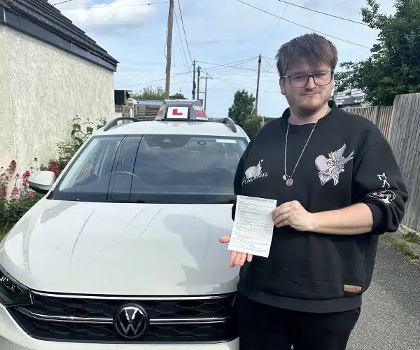 Toby passed in Rhyl with Paul Singleton from Andrew's Driving School